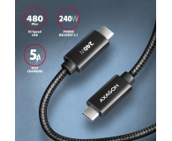 Axagon BUCM2-CM20AB, CHARGE kabel USB-C - USB-C, 2m, Hi-Speed USB - 1353474 - zdjęcie 3